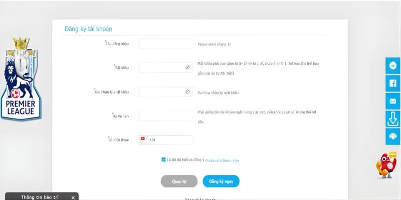 4 bước đăng ký tài khoản